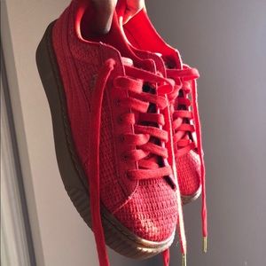 Red Puma Woven Basket Creepers